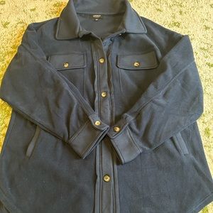 Navy Fleece Shacket